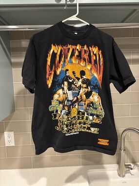 Rumble in the Jungle Boxing Covered Black AOP Tee Size L